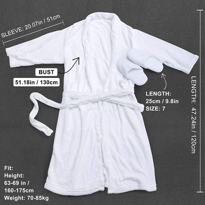 Spa Bathrobe and Slippers - Spa Luxetique Spa Gifts for Women, Flannel and Soft Bath Robe, Bath and Body Gift Set, Home Spa Gift Set Includes Bathrobe and Slippers, Bath Bombs, Body Lotion Apparel & Accessories > Clothing > Sleepwear & Loungewear > Robes Kylie Max   