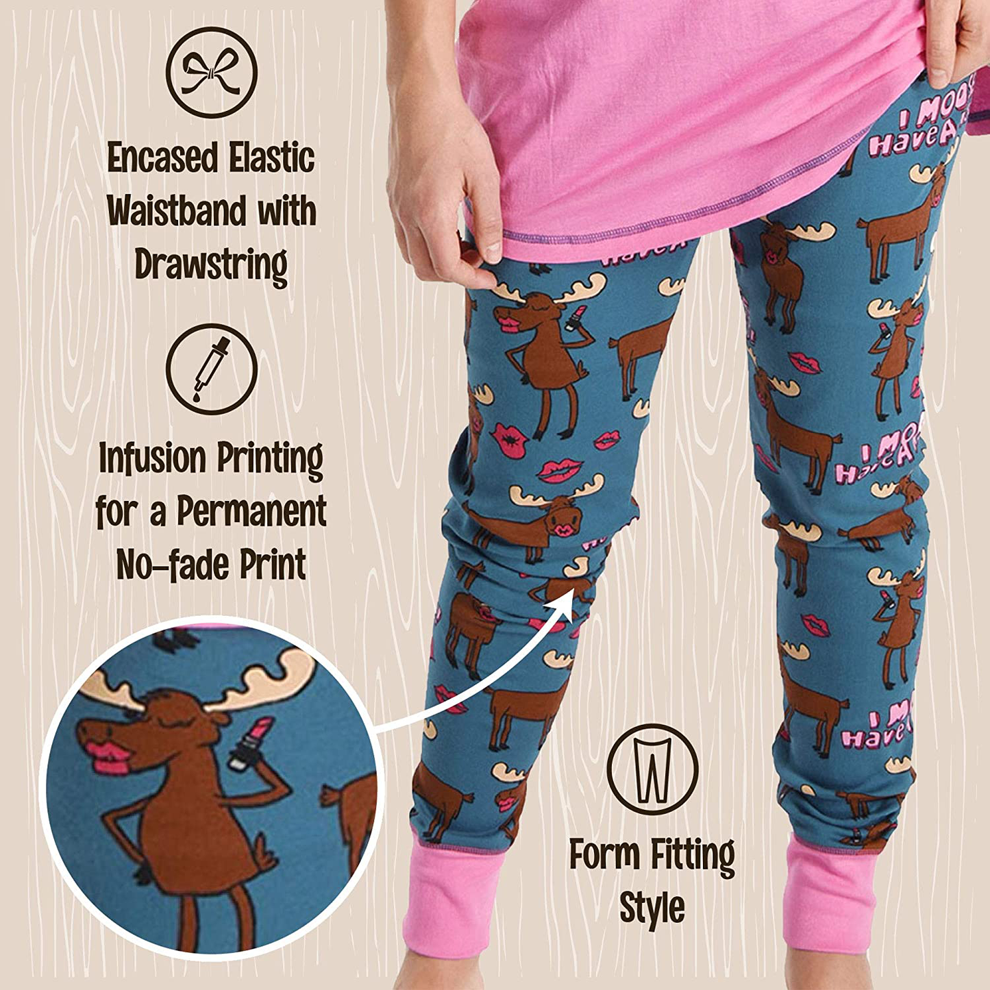 Lazy One Women'S Leggings and Tees, Pajama Separates, Cozy Loungewear for Women Apparel & Accessories > Clothing > Sleepwear & Loungewear > Pajamas Kylie Max   