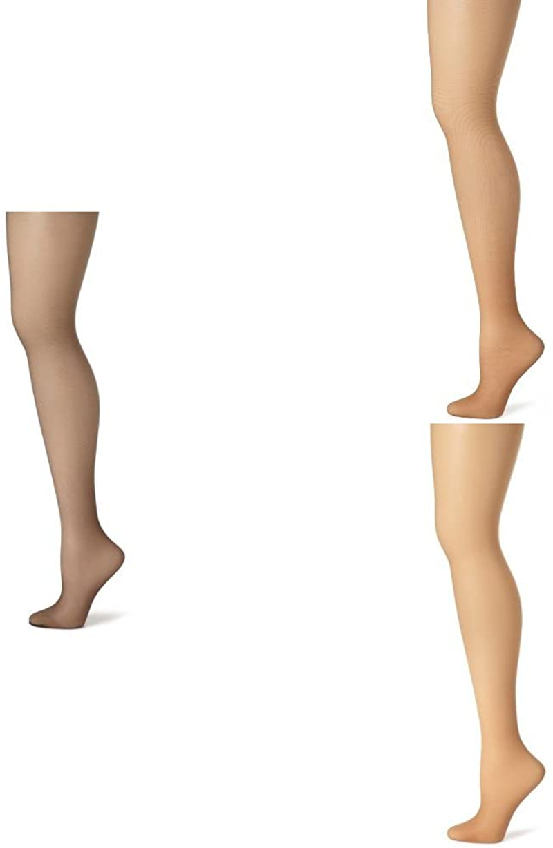 Hanes Women'S Control Top Sheer Toe Silk Reflections Panty Hose Apparel & Accessories > Clothing > Underwear & Socks > Shapewear Hanes Barely Black/Barely There/Little Color 3 C-D