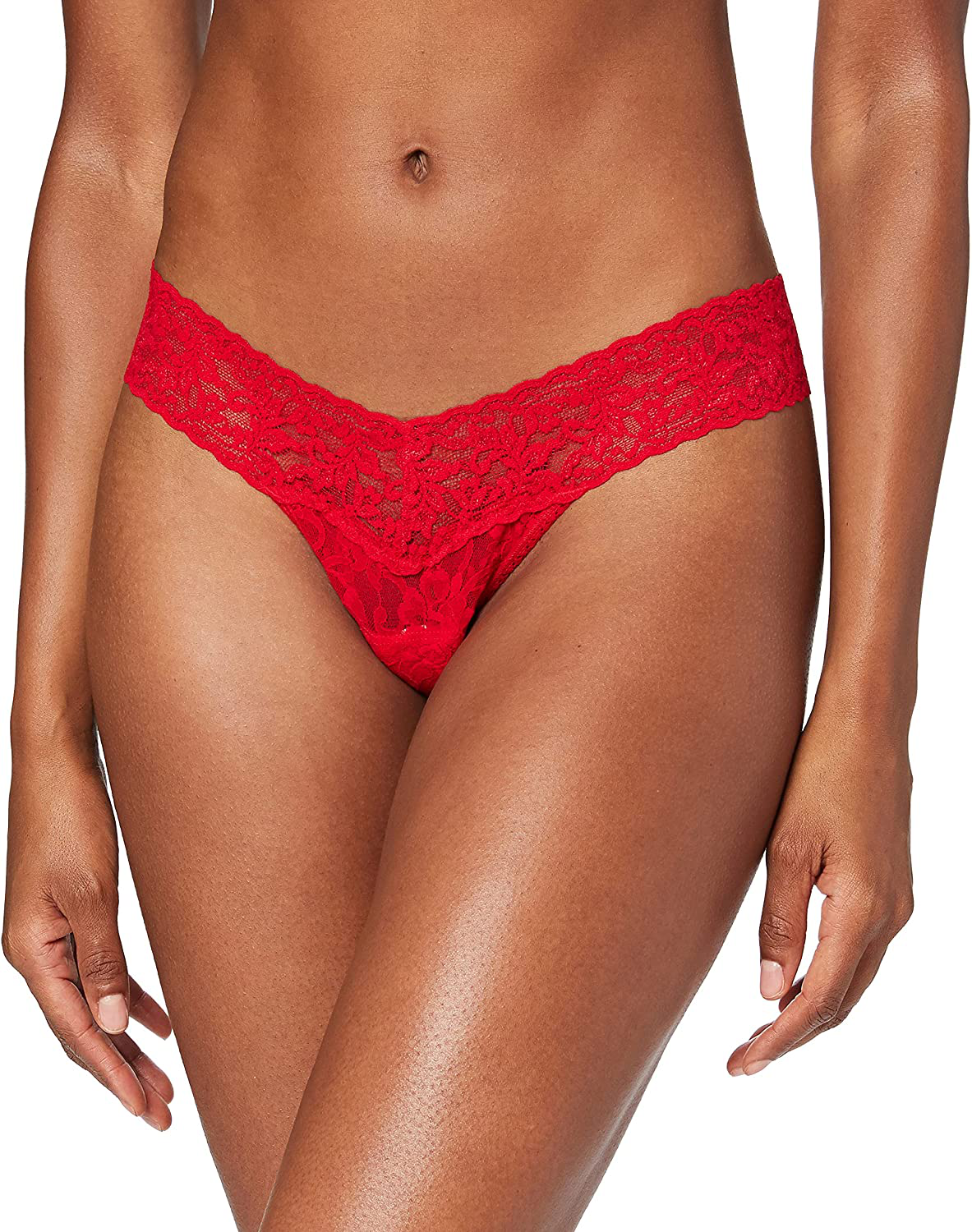 hanky panky, Signature Lace Low Rise Thong, One Size (2-12) Apparel & Accessories > Clothing > Underwear & Socks > Underwear hanky panky Red One Size 