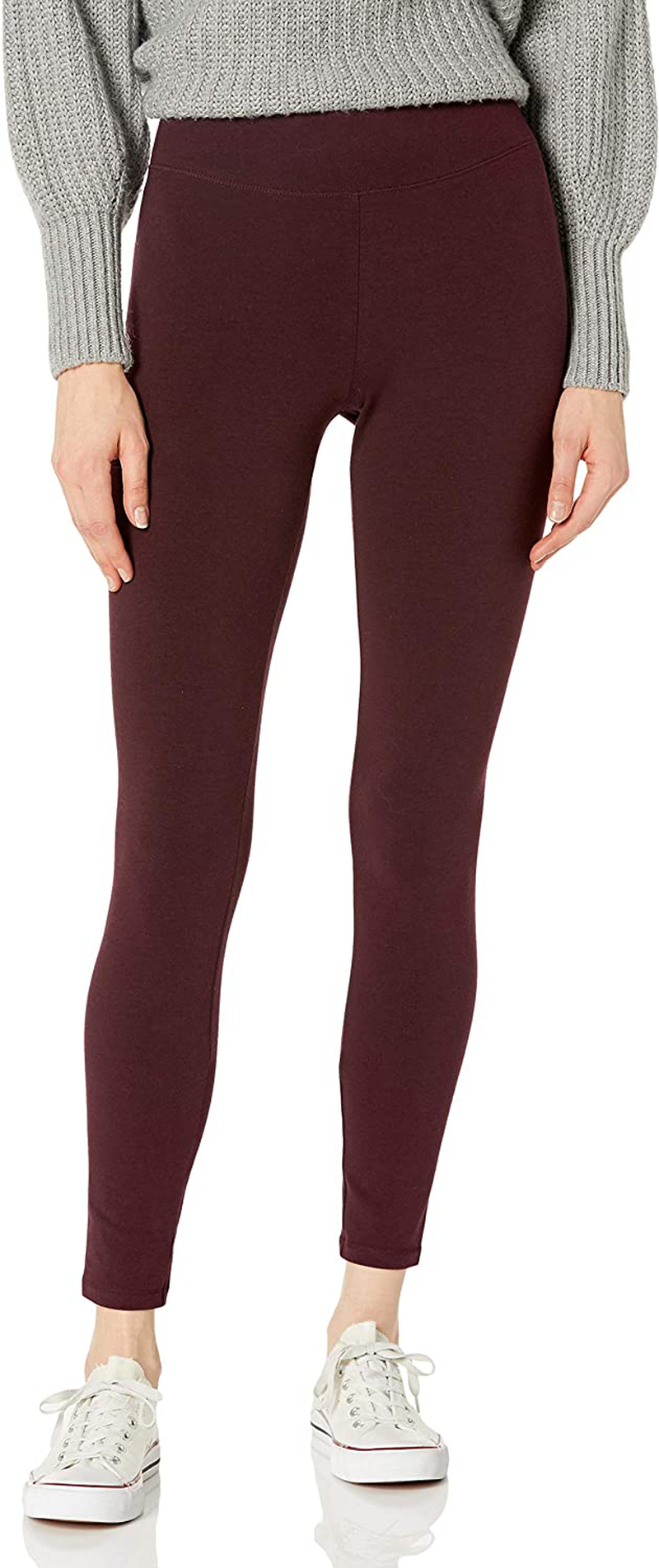 HUE Women's Cotton Ultra Legging with Wide Waistband, Assorted Apparel & Accessories > Clothing > Activewear HUE Black Cherry X-Large 