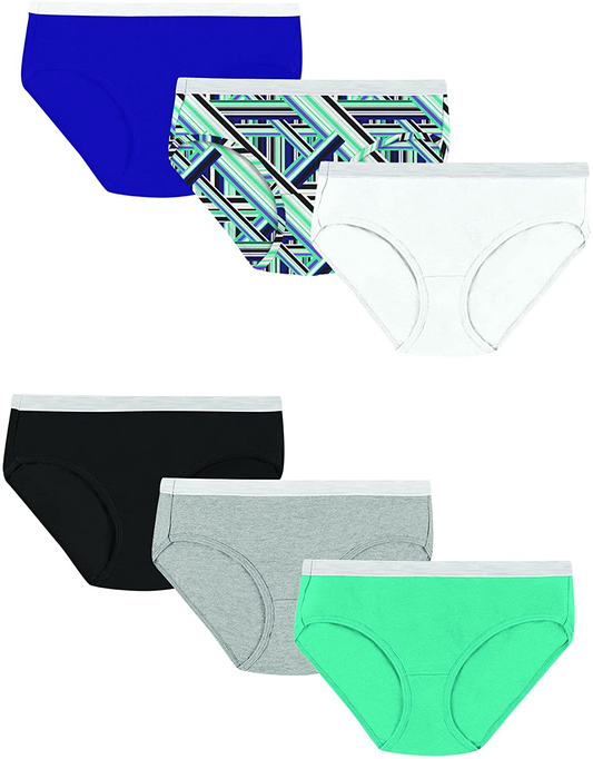 Hanes Women'S Sporty Cotton Hipster Underwear, Available in Multiple Pack Sizes Apparel & Accessories > Clothing > Underwear & Socks > Underwear Hanes 6 Pack - Assorted 3 8 