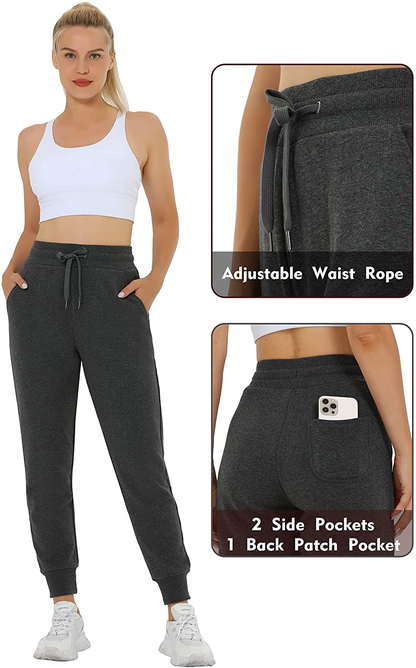 Heathyoga Fleece Lined Joggers for Women Thermal Sweatpants for Women Joggers with Pockets Workout Pants Running Pants Apparel & Accessories > Clothing > Activewear Kylie Max   