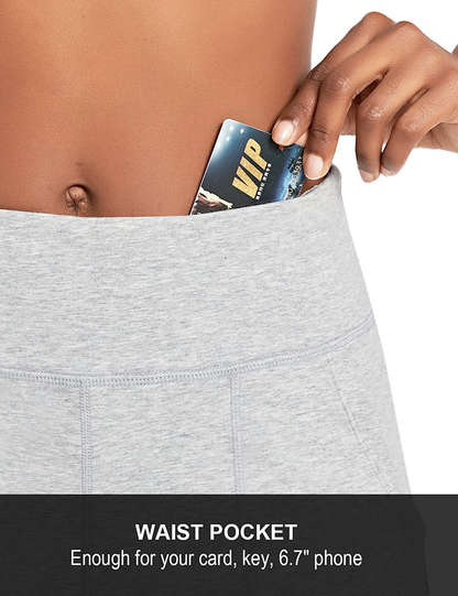 BALEAF Women'S 7" Athletic Long Shorts High Waisted Running Bermuda Shorts with Pockets Apparel & Accessories > Clothing > Shorts Kylie Max   