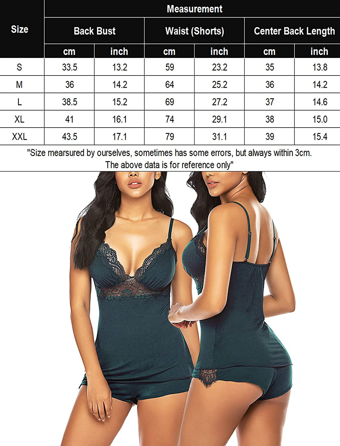 Avidlove Womens Sleepwear Lace Pajamas Cami PJS Set Pajama Set for Women Apparel & Accessories > Clothing > Sleepwear & Loungewear Kylie Max   