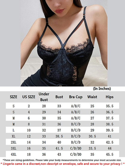See through Lingerie,V-Neck Lace Babydoll,Sexy Lingerie Women,One Piece Bodysuit Apparel & Accessories > Clothing > Underwear & Socks > Lingerie Kylie Max   