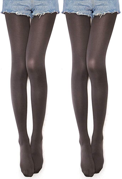 VERO MONTE 80D Opaque Tights for Women - 80 Denier Pantyhose Solid Footed Tights Apparel & Accessories > Clothing > Underwear & Socks > Shapewear VERO MONTE [Pack of 2] Coffee - Opaque & Stretchy Small-Medium 