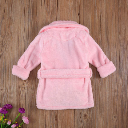 Unisex Baby Plush Bathrobe Plain Kimono Gown Newborn Toddler Girls Boys Towel Robe Nightwear Clothes Apparel & Accessories > Clothing > Sleepwear & Loungewear > Robes Kylie Max   