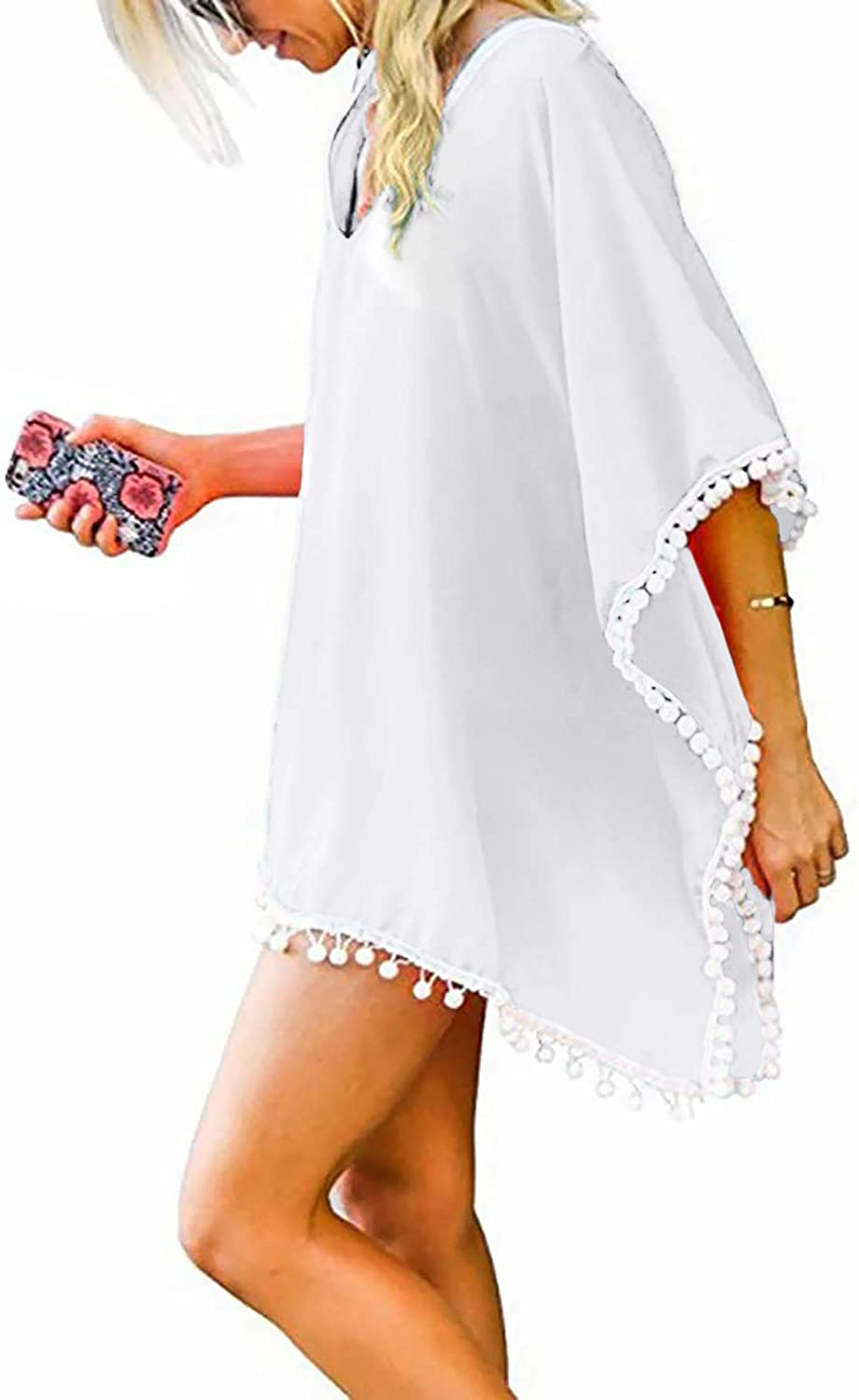 Chalier Bathing Suit Coverups for Women Chiffon Swimwear Bikini Swimsuit Beach Cover Ups Apparel & Accessories > Clothing > Swimwear Kylie Max   