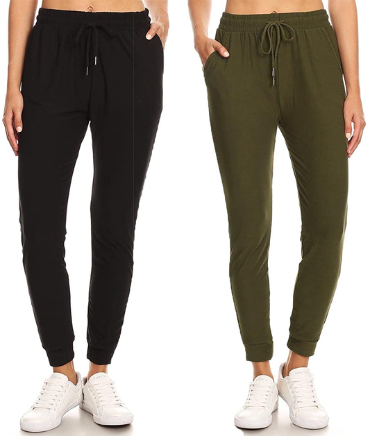 LA12ST Women'S Soft Jogger Pants Drawstring Pockets Lightweight Sweatpants Apparel & Accessories > Clothing > Activewear Kylie Max   