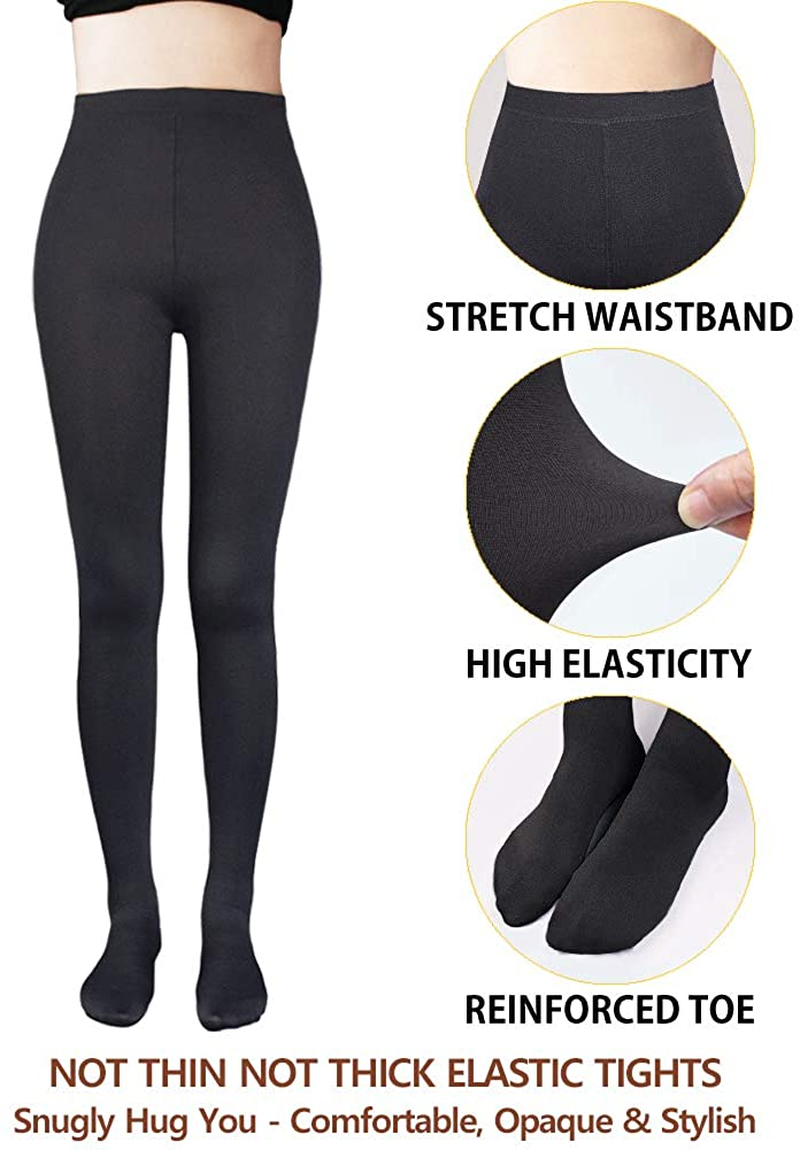 VERO MONTE 80D Opaque Tights for Women - 80 Denier Pantyhose Solid Footed Tights Apparel & Accessories > Clothing > Underwear & Socks > Shapewear VERO MONTE   