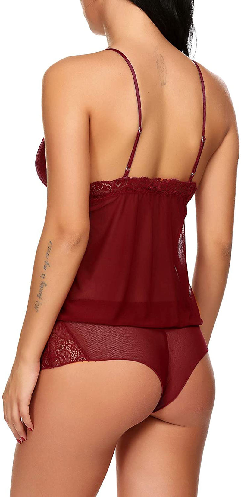 Avidlove Women Lingerie Lace Pajamas Set 2 Piece Babydoll Set Cami Shorts Nightwear Apparel & Accessories > Clothing > Sleepwear & Loungewear Kylie Max   