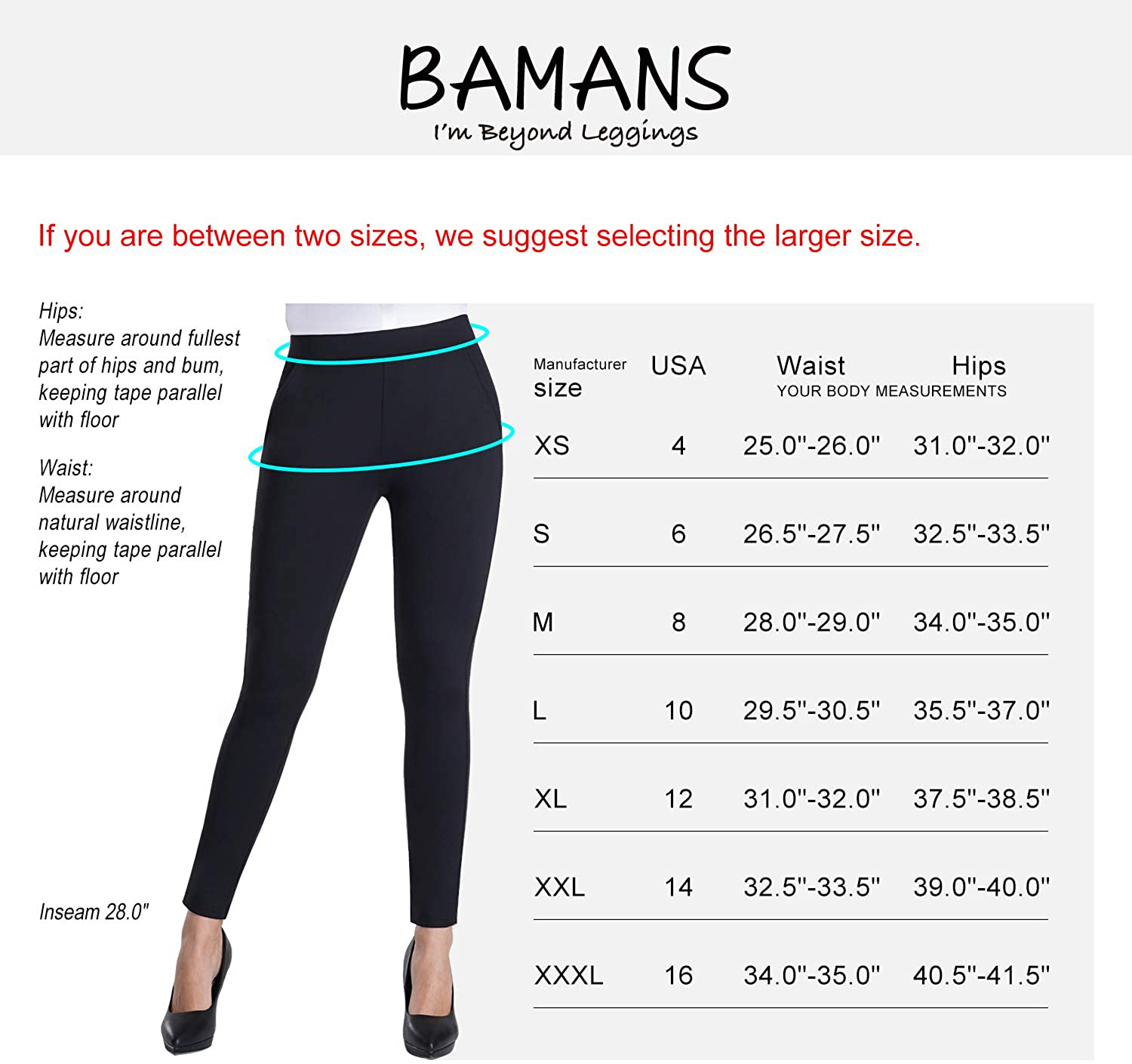 Bamans Women's Skinny Leg Work Pull on Slim Stretch Yoga Dress Pants w/Tummy Control Apparel & Accessories > Clothing > Activewear Bamans   