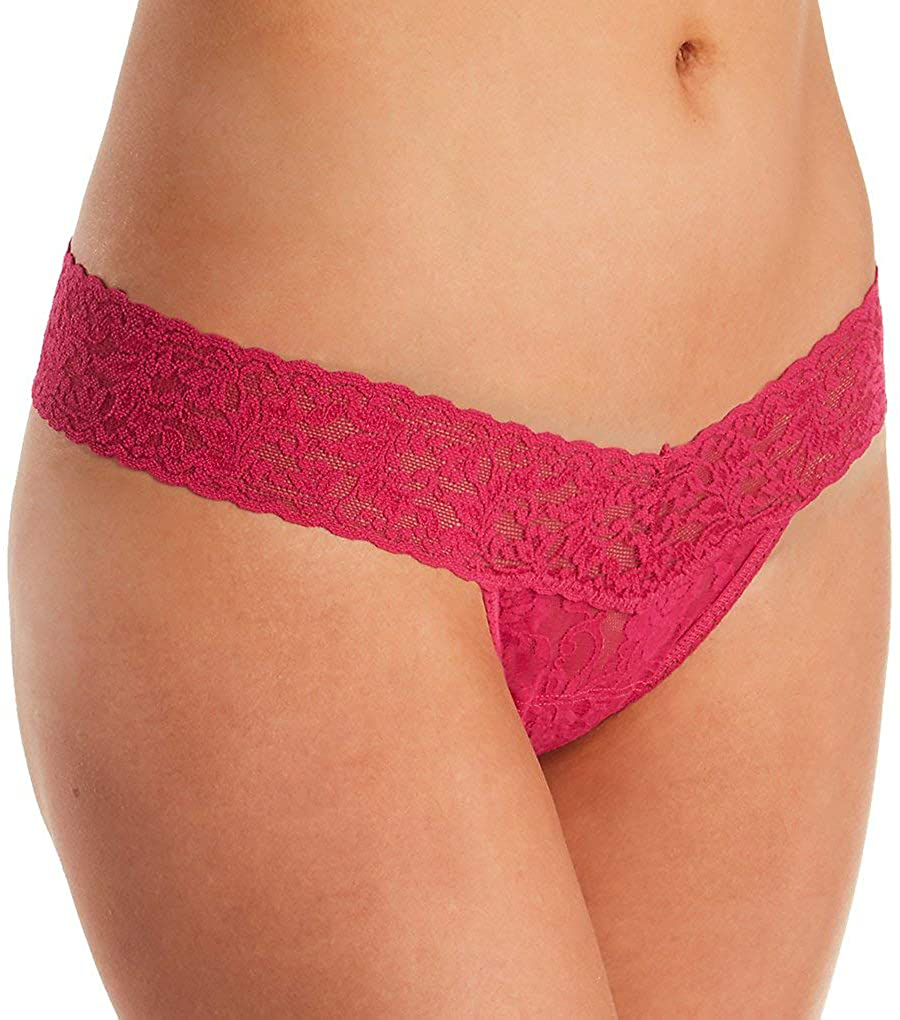 hanky panky, Signature Lace Low Rise Thong, One Size (2-12) Apparel & Accessories > Clothing > Underwear & Socks > Underwear hanky panky Venetian Pink One Size 