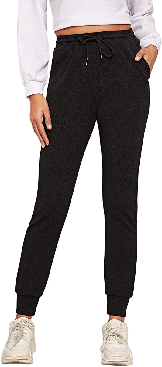 Sweatyrocks Women'S Drawstring Waist Striped Side Jogger Sweatpants with Pocket Apparel & Accessories > Clothing > Activewear Kylie Max   