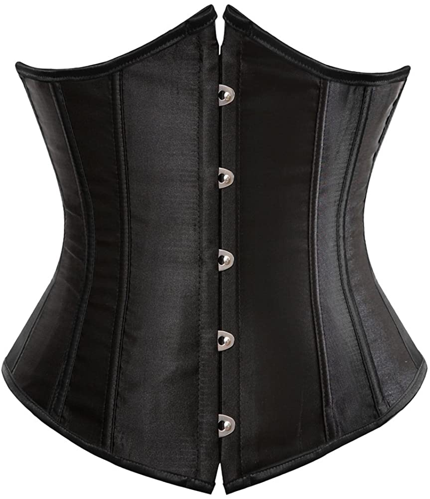 Frawirshau Women'S 9427 Lace up Boned Underbust Waist Trainer Corset Apparel & Accessories > Clothing > Underwear & Socks > Lingerie frawirshau Black X-Large 