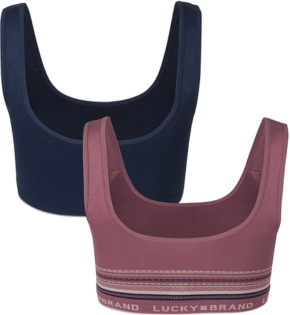Lucky Brand Women’S Bra – 2 Pack Seamless Comfort Crop Cami Lounge Bralette (S-XL) Apparel & Accessories > Clothing > Underwear & Socks > Bras Kylie Max   