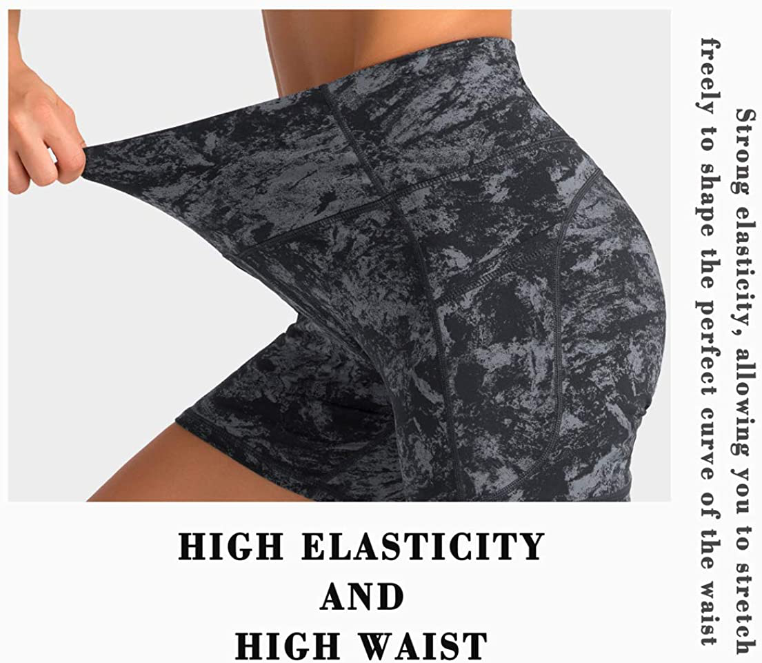 Dragon Fit High Waist Yoga Shorts for Women with 2 Side Pockets Tummy Control Running Home Workout Shorts Apparel & Accessories > Clothing > Shorts Kylie Max   