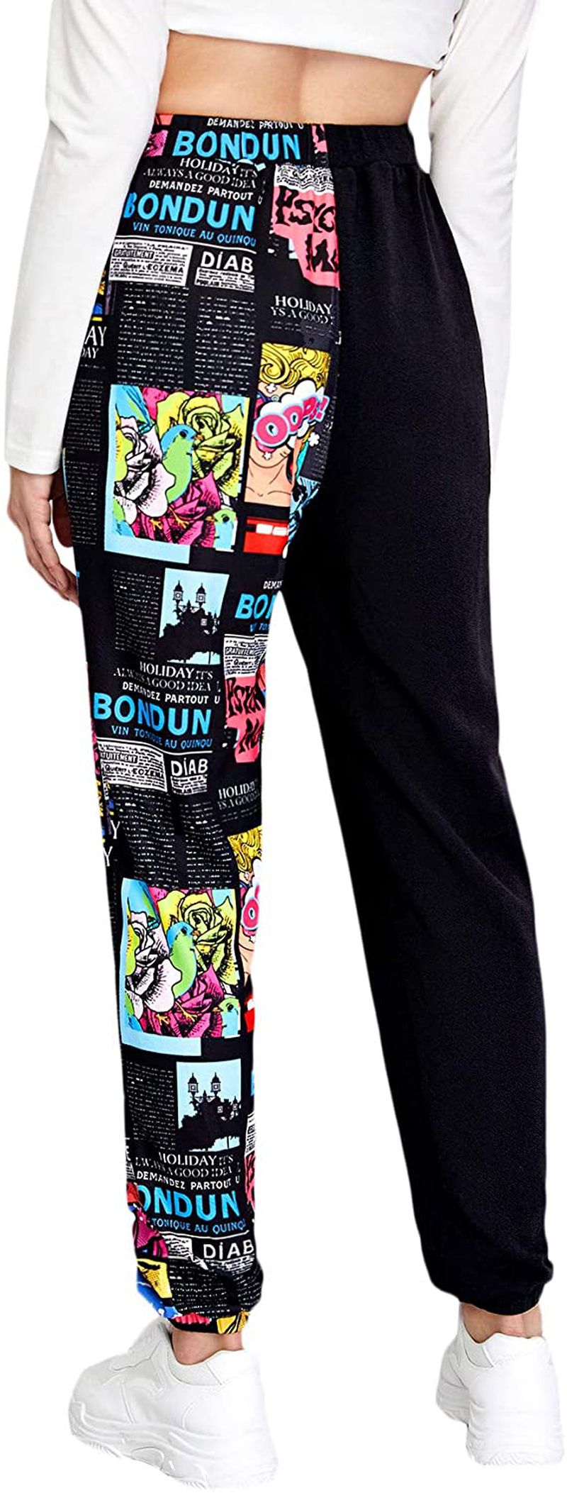 Sweatyrocks Women'S Drawstring Waist Striped Side Jogger Sweatpants with Pocket Apparel & Accessories > Clothing > Activewear Kylie Max   