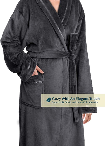 PAVILIA Plush Robe Women, Fluffy Soft Bathrobe, Luxurious Fuzzy Warm Spa Robe Apparel & Accessories > Clothing > Sleepwear & Loungewear > Robes Kylie Max   