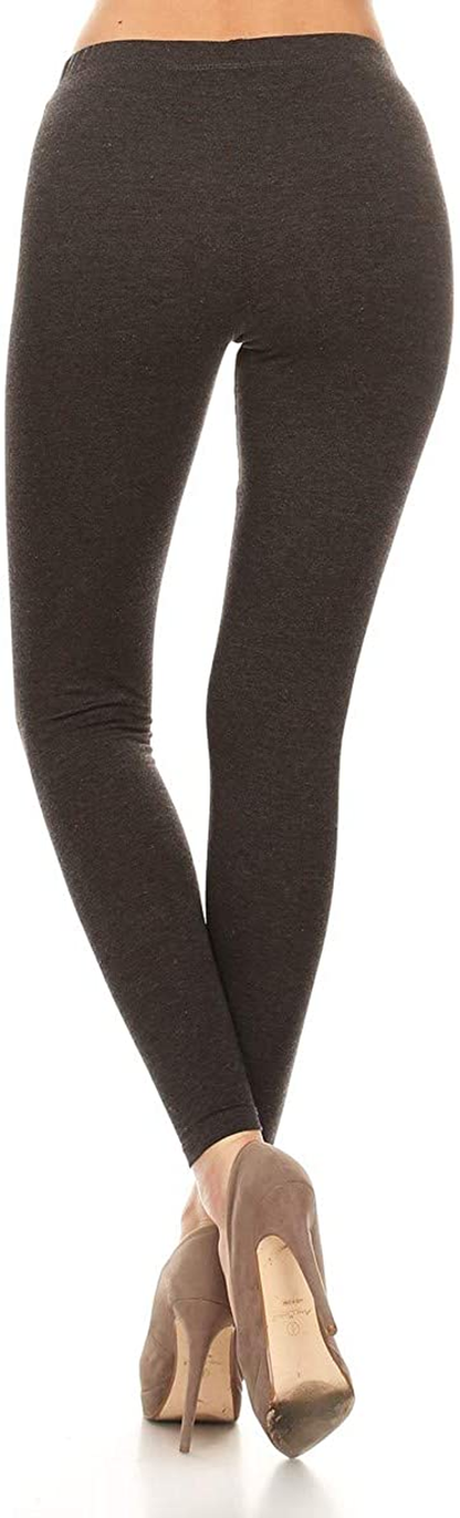 Leggings Depot Cotton Women'S Premium Quality Ultra Soft Solid Leggings Apparel & Accessories > Clothing > Underwear & Socks > Shapewear LEGGINGS DEPOT   