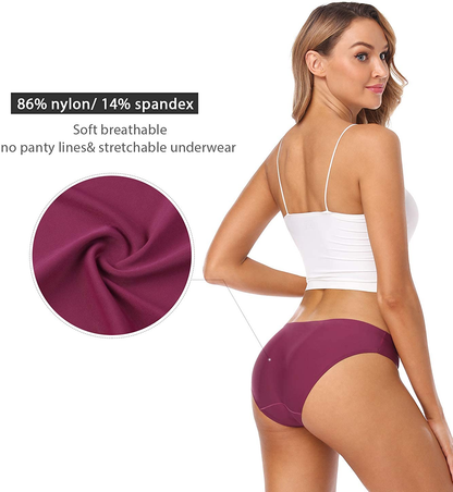 Wealurre Seamless Underwear Invisible Bikini No Show Nylon Spandex Women Panties Apparel & Accessories > Clothing > Underwear & Socks > Underwear Wealurre   