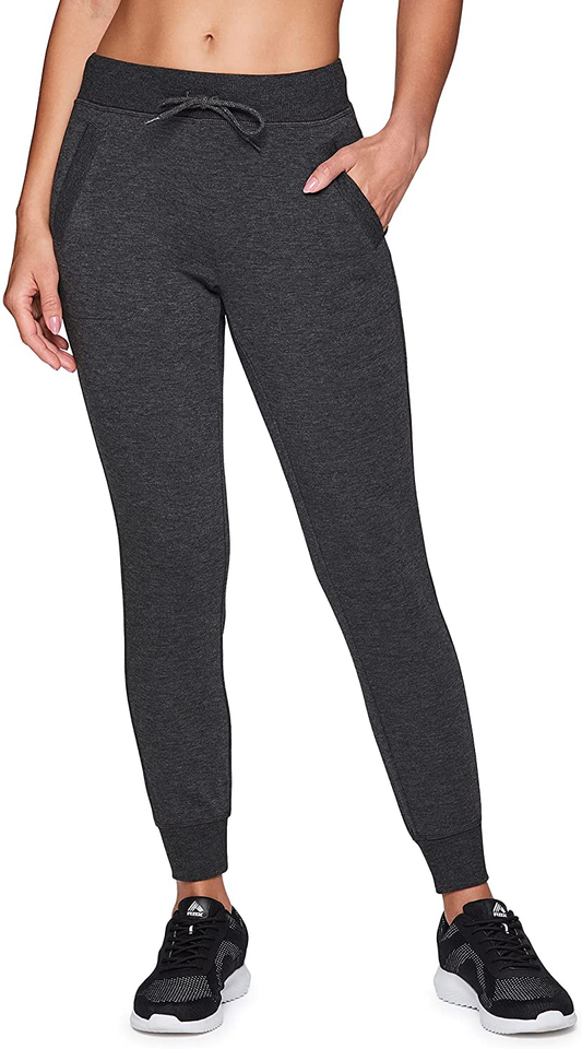 RBX Active Women'S Athletic Super Soft Lightweight Cuffed Tapered Jogger Sweatpants with Pockets Apparel & Accessories > Clothing > Activewear Kylie Max   
