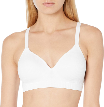 Hanes Women's Perfect Coverage ComfortFlex Wirefree Bra MHG260 Apparel & Accessories > Clothing > Underwear & Socks > Bras Hanes White Rib 3X-Large 