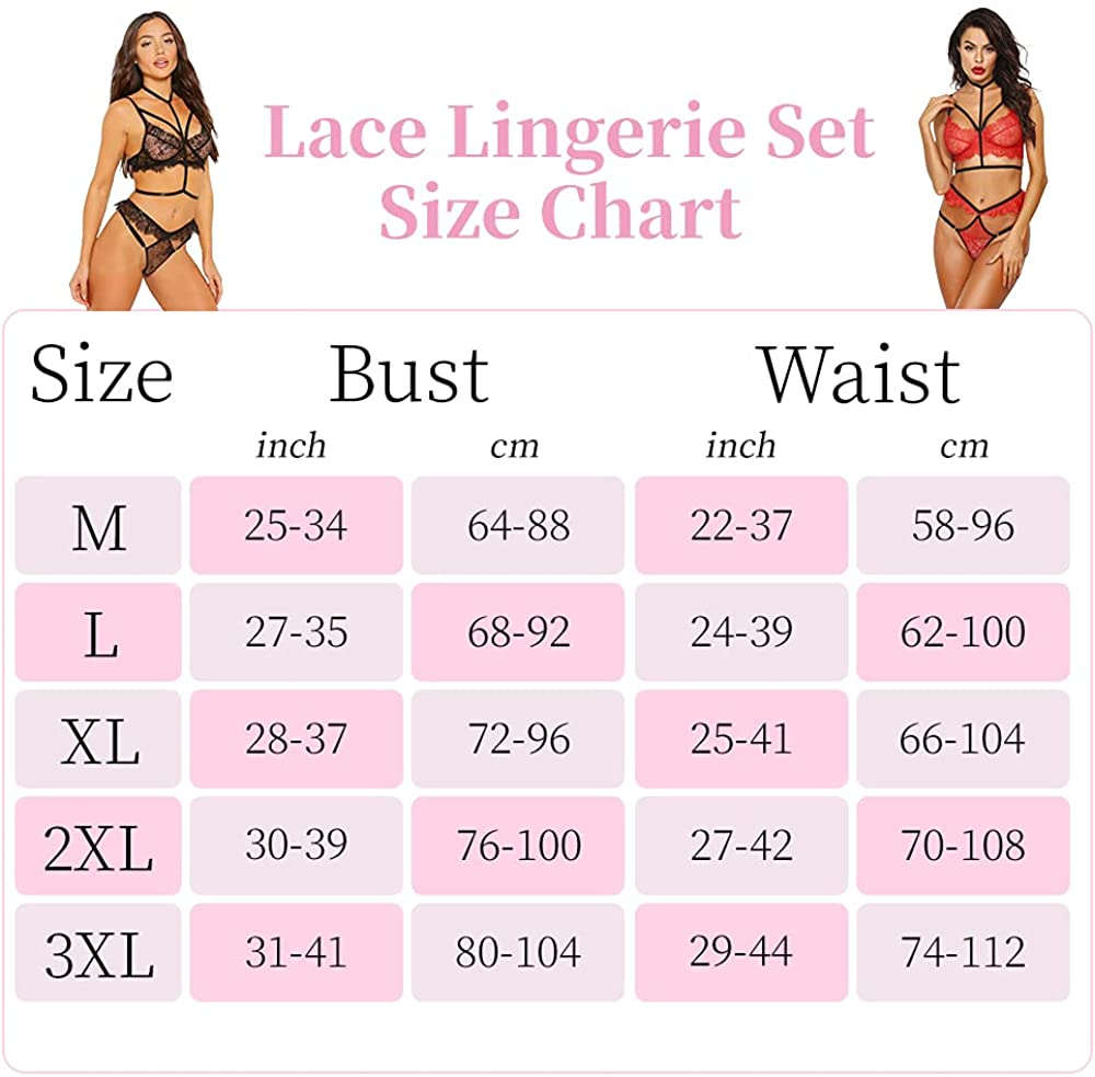 Women Lingerie Sexy Bra and Panties Set Lace Strap Bralette Lingerie Set Apparel & Accessories > Clothing > Underwear & Socks > Lingerie KLONKEE   