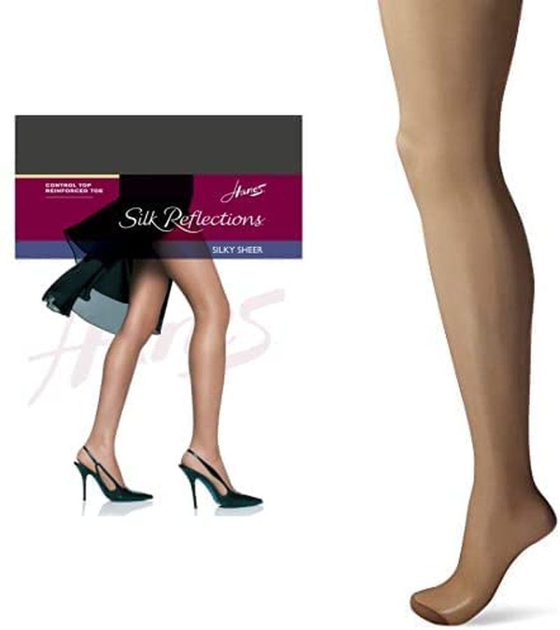 Hanes Women'S Control Top Reinforced Toe Silk Reflections Panty Hose Apparel & Accessories > Clothing > Underwear & Socks > Shapewear Hanes   