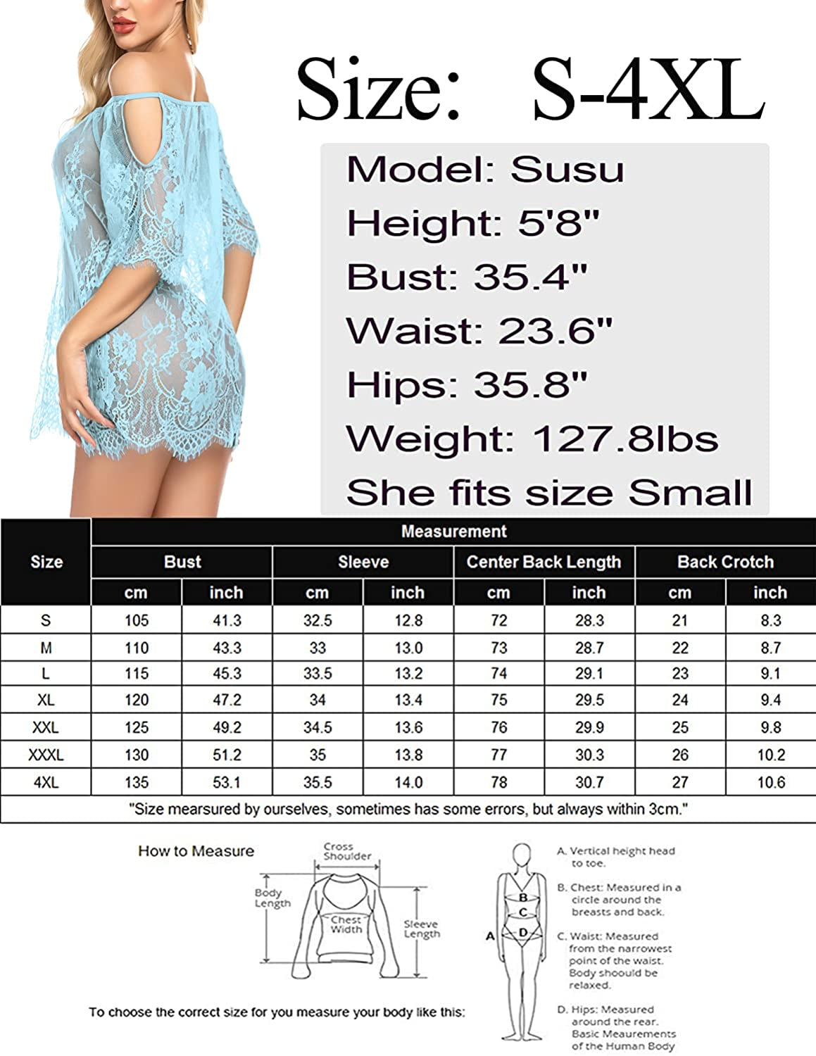 Avidlove Women Chemises Lace Smock Lingerie Mini Babydoll Lingerie Sleepwear S-4XL Apparel & Accessories > Clothing > Underwear & Socks > Lingerie Avidlove   