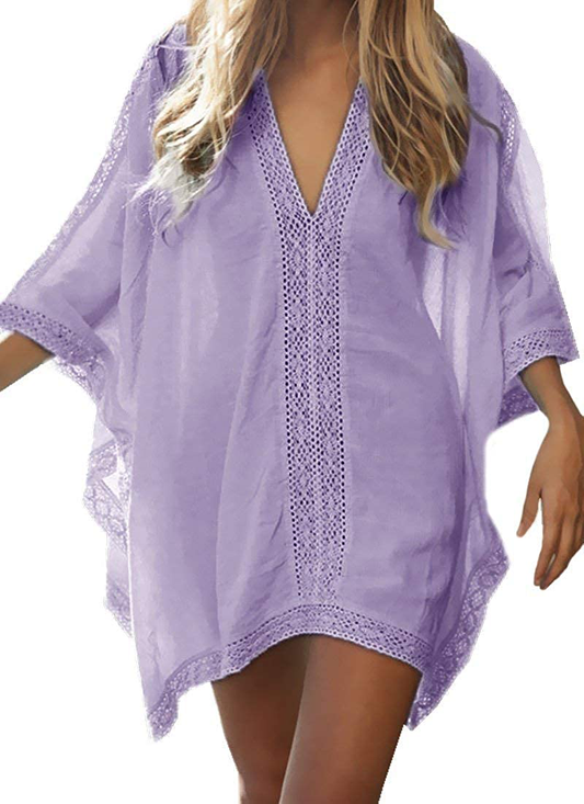 Loritta Womens Beach Bathing Suit Swim Bikini Swimsuit Oversized Cover up Dresses Apparel & Accessories > Clothing > Swimwear Kylie Max   