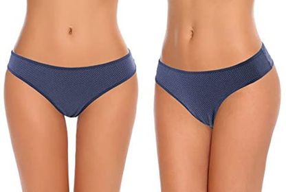 Knitlord 6 Pack Women'S Thongs Underwear Cotton Breathable Panties Hipster Bikini Apparel & Accessories > Clothing > Underwear & Socks > Underwear KNITLORD   