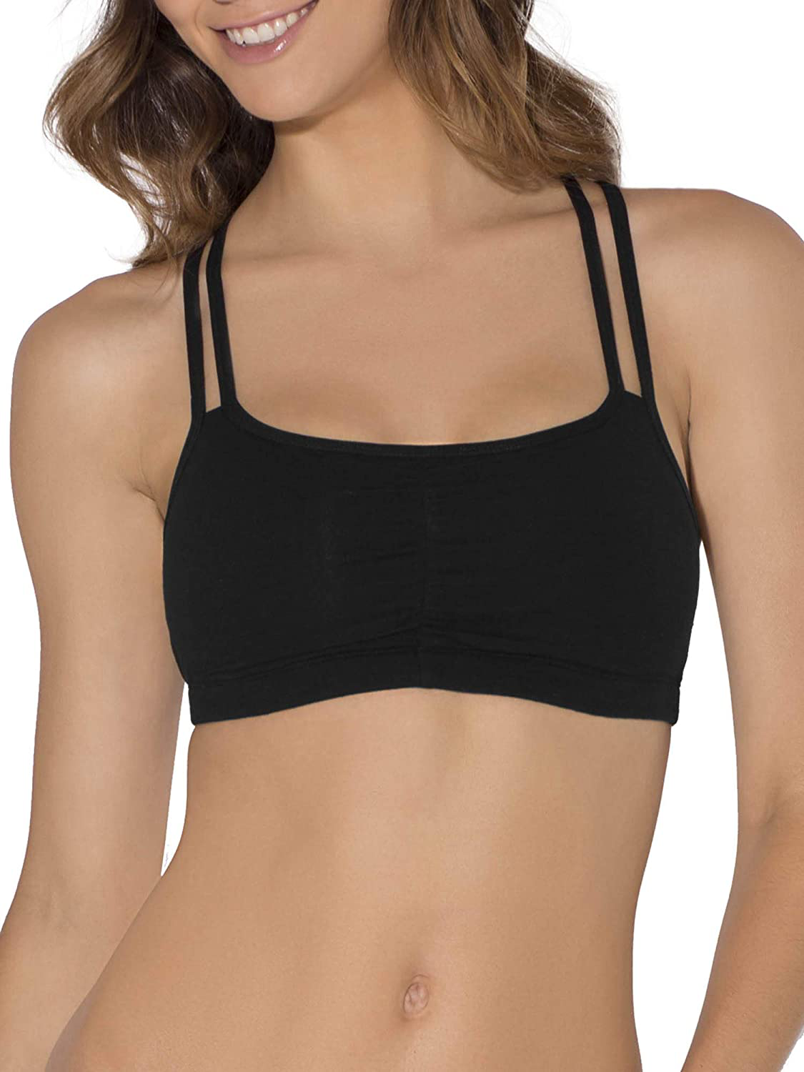 Fruit of the Loom Women'S Spaghetti Strap Cotton Pullover Sports Bra Apparel & Accessories > Clothing > Underwear & Socks > Bras Kylie Max   