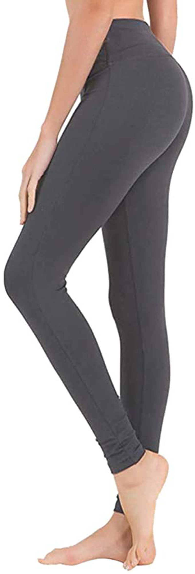Gayhay High Waisted Leggings for Women - Soft Opaque Slim Tummy Control Printed Pants for Running Cycling Yoga Apparel & Accessories > Clothing > Activewear GAYHAY Dark Grey Small-Medium 