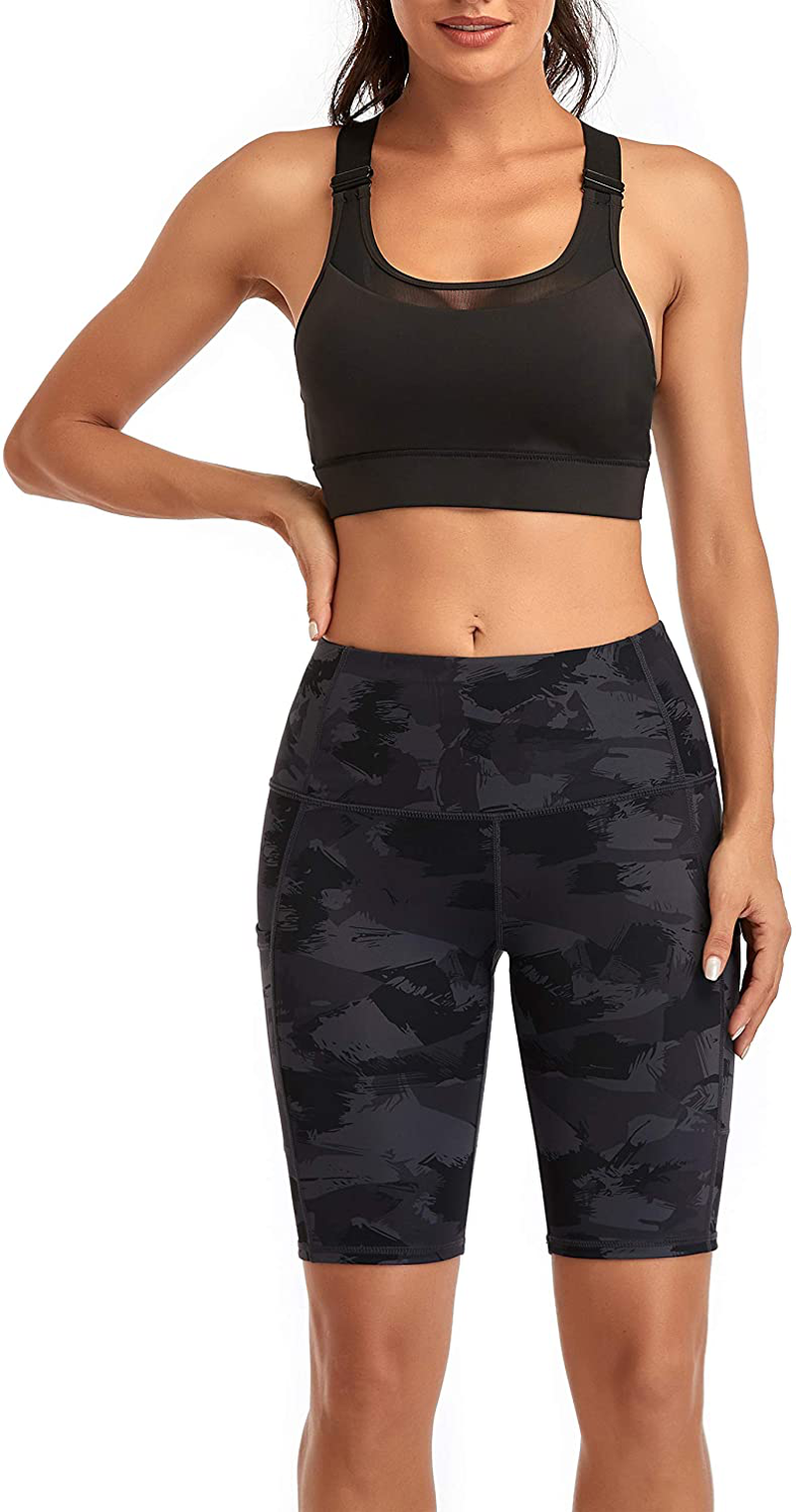 Oalka Women'S Short Yoga Side Pockets High Waist Workout Running Shorts Apparel & Accessories > Clothing > Shorts Kylie Max   