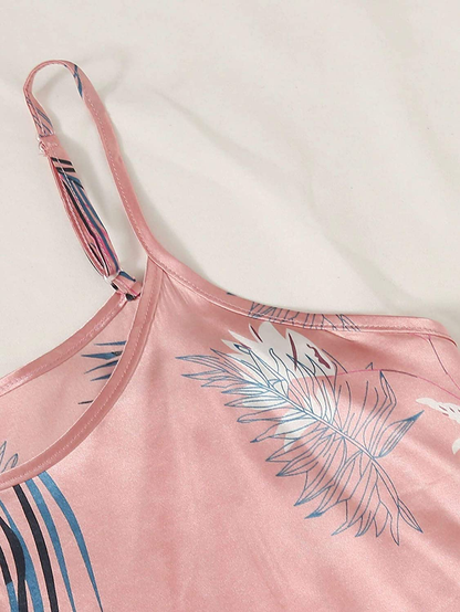 Shein Women'S plus Size Sleepwear 7Pcs Satin Pajama Sets Cami Shorts Loungewear Apparel & Accessories > Clothing > Sleepwear & Loungewear Kylie Max   
