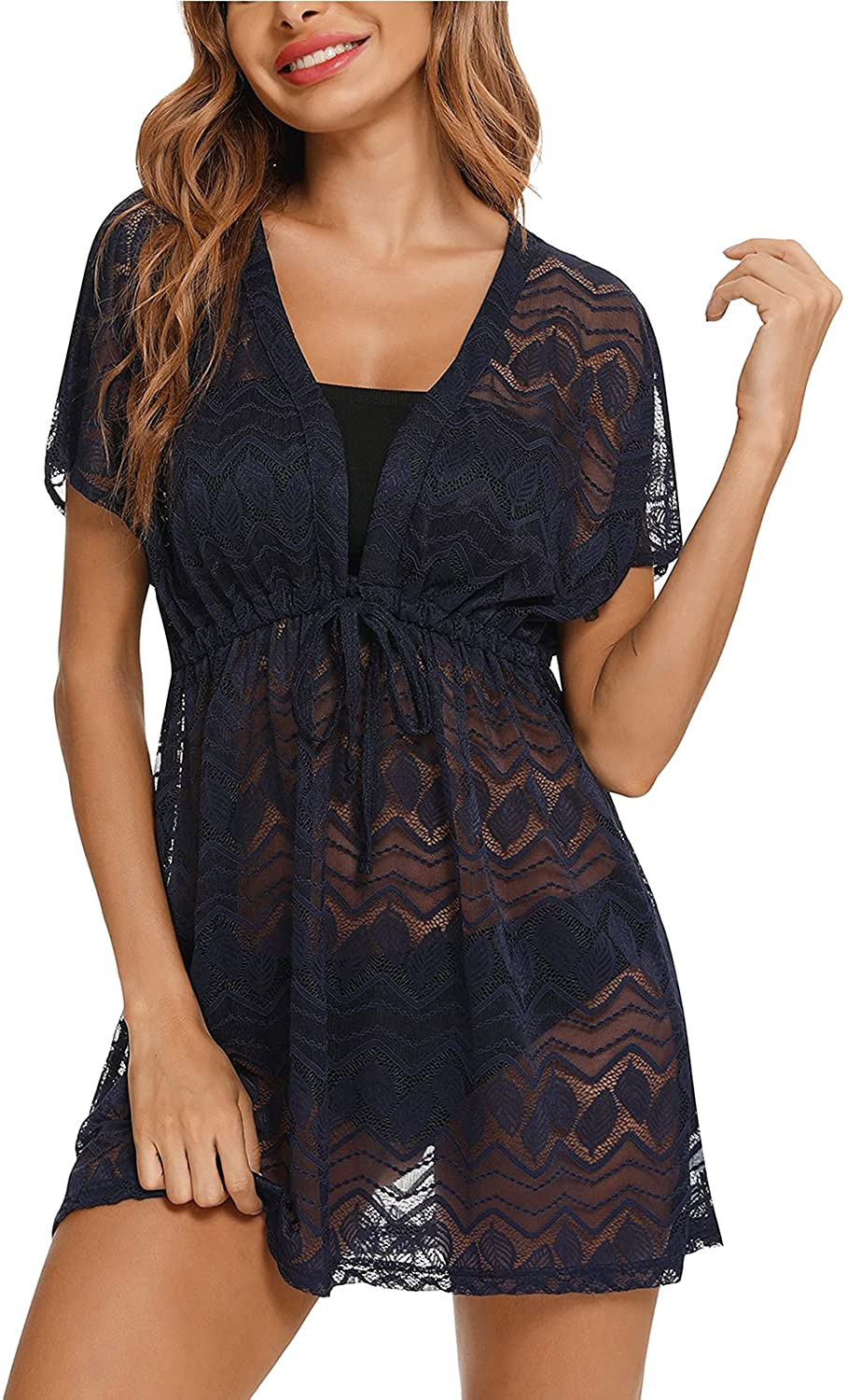 EISHOPEER Women'S Bathing Suit Cover Ups Sexy Swimwear Lace Beach Bikini Cover-Ups Apparel & Accessories > Clothing > Swimwear Kylie Max   