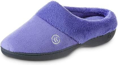 isotoner Women's Cozy Terry Hoodback Clog Slipper with Soft Memory Foam, Comfort Arch Support, and an Indoor/Outdoor Sole Arts & Entertainment > Party & Celebration > Gift Giving KYLIE MAX Deep Periwinkle 6.5-7 