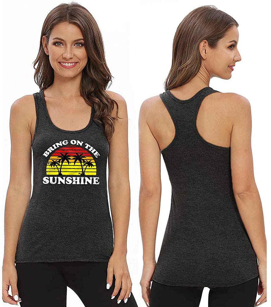 Bealatt Day Drinkin’ Casual Tank Tops Funny Letters Print Vest T-Shirt, Cute Drinking Shirt Tank for Women Apparel & Accessories > Clothing > Activewear Kylie Max   