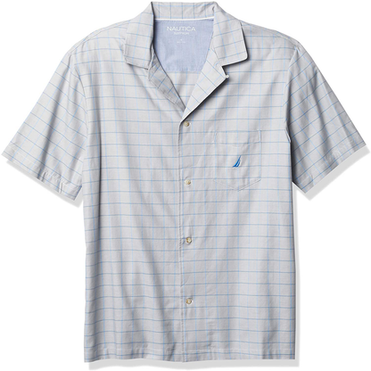 Nautica Men'S Short Sleeve 100% Cotton Soft Woven Button down Pajama Top Apparel & Accessories > Clothing > Sleepwear & Loungewear > Pajamas Kylie Max   