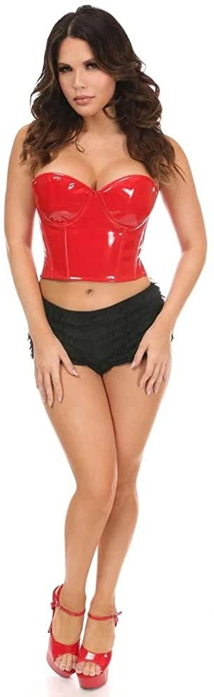 Daisy Corsets Lavish Black Patent PVC Underwire Bustier Apparel & Accessories > Clothing > Underwear & Socks > Lingerie Daisy corsets   