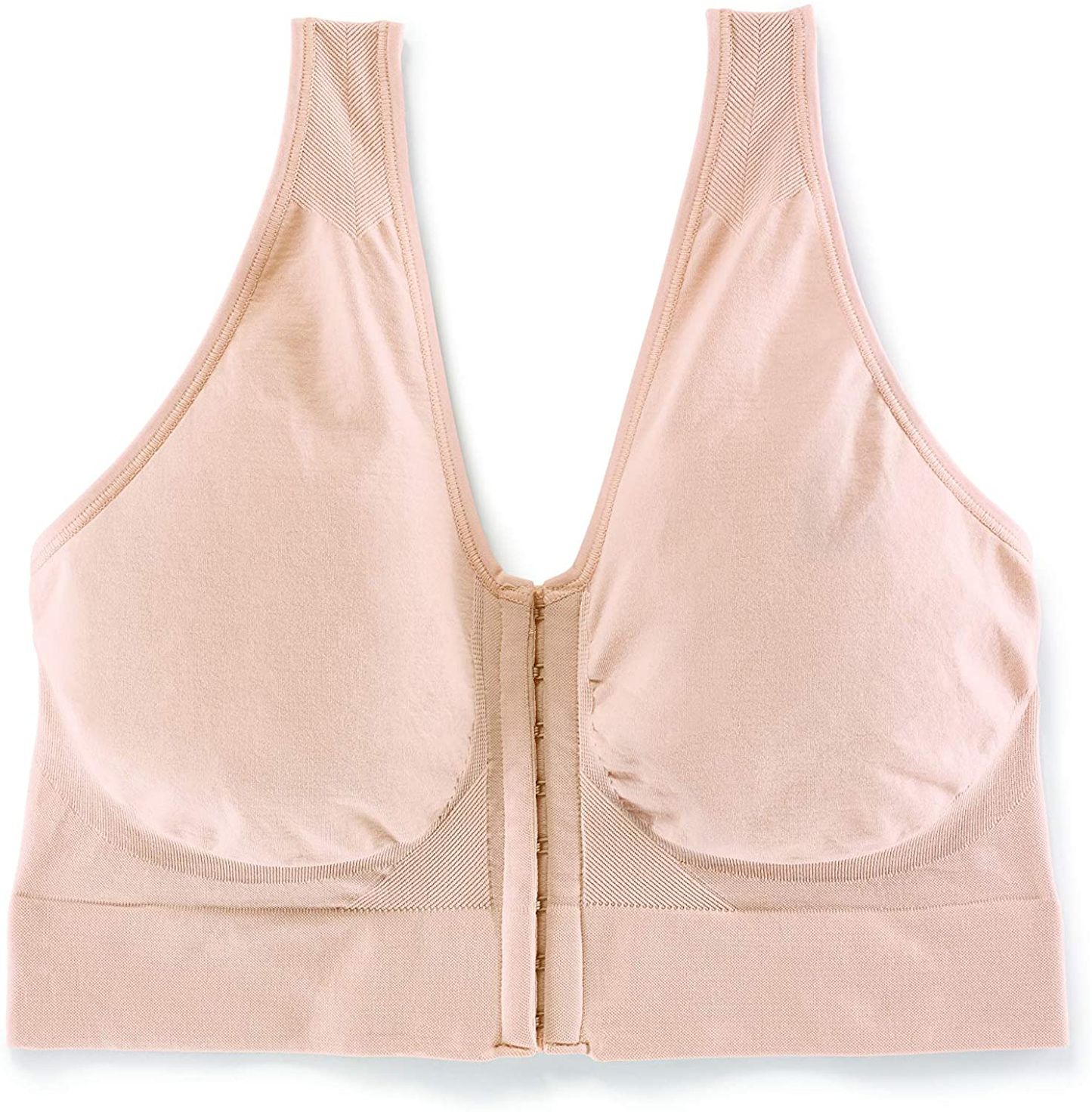 JUST MY SIZE Women'S Pure Comfort Front Close Wirefree Bra MJ1274 Apparel & Accessories > Clothing > Underwear & Socks > Bras Kylie Max   