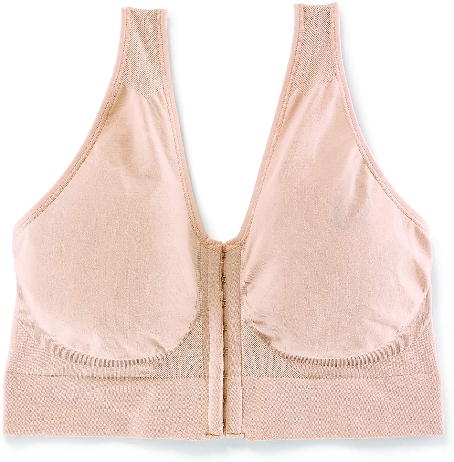 JUST MY SIZE Women'S Pure Comfort Front Close Wirefree Bra MJ1274 Apparel & Accessories > Clothing > Underwear & Socks > Bras Kylie Max   