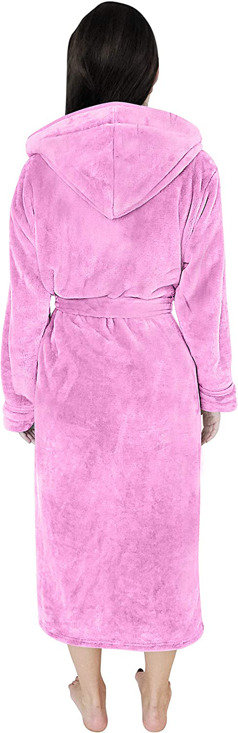 NY Threads Women Fleece Hooded Bathrobe - Plush Long Robe Apparel & Accessories > Clothing > Sleepwear & Loungewear > Robes Kylie Max   
