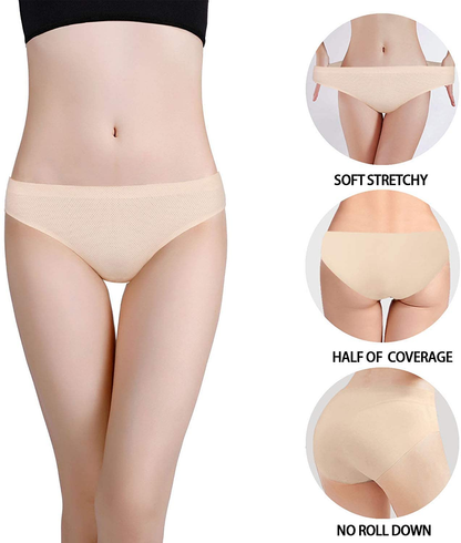 Dlala 7 Pack Women Seamless Underwear No Show Breathable Soft Stretch Bikini Panties Apparel & Accessories > Clothing > Underwear & Socks > Underwear Dlala   
