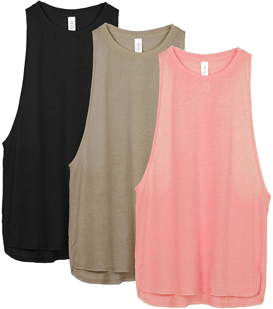 Icyzone Workout Tank Tops for Women - Running Muscle Tank Sport Exercise Gym Yoga Tops Athletic Shirts(Pack of 3) Apparel & Accessories > Clothing > Activewear Kylie Max   