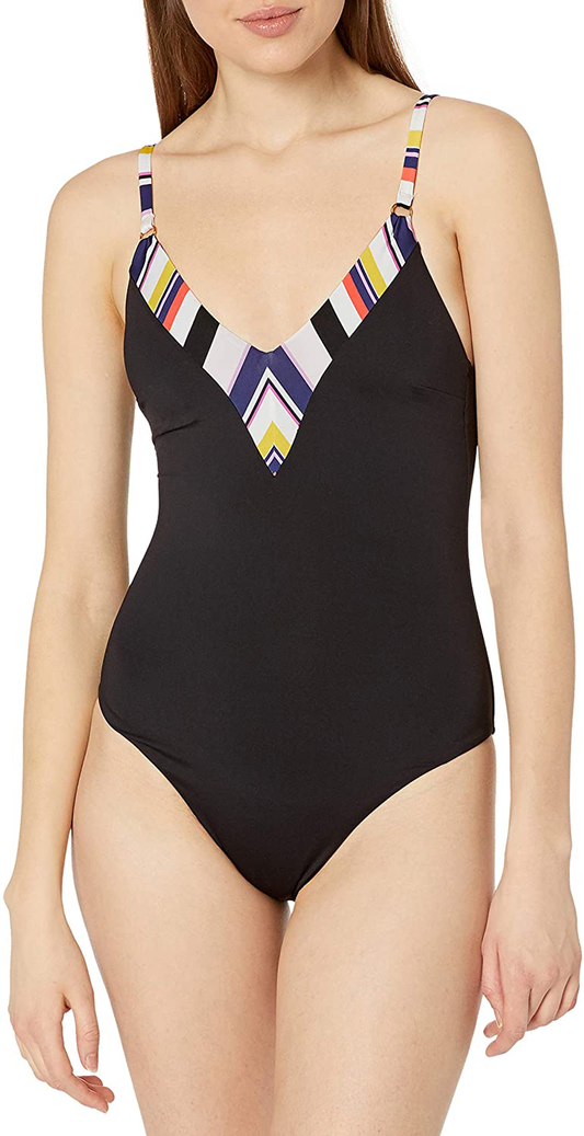 Trina Turk Women'S V-Plunge One Piece Swimsuit Apparel & Accessories > Clothing > Swimwear Kylie Max   