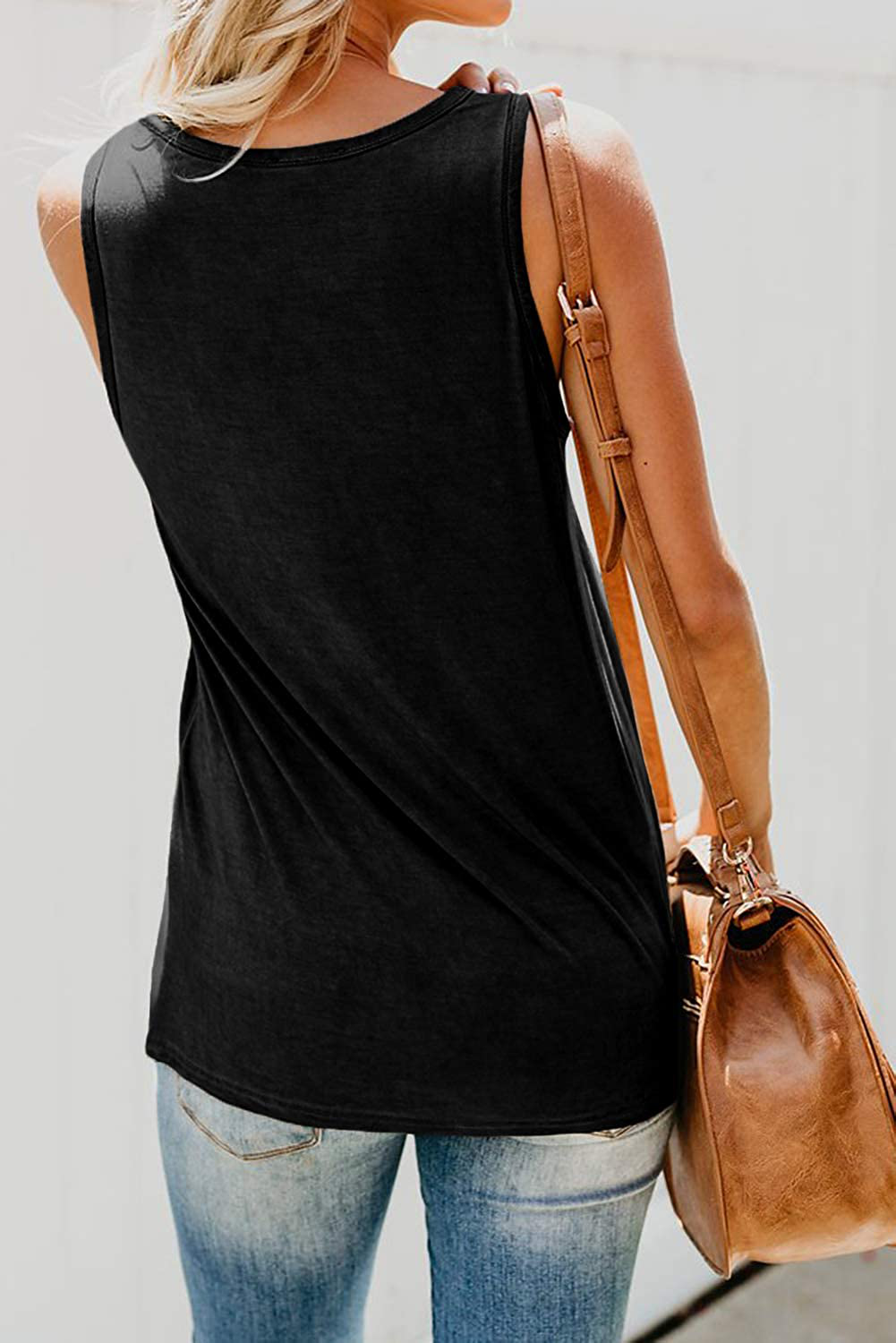 Dokotoo Womens Crew Neck Tank Tops Summer Leopard Detail Print Top Casual Cami Shirts Blouses S-XXL Apparel & Accessories > Clothing > Activewear Kylie Max   