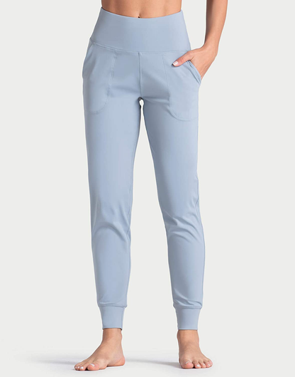 Wjustforu Women'S High Waist Joggers Sweatpants Lightweight & Comfortable Yoga Pants with Pockets Apparel & Accessories > Clothing > Activewear Kylie Max   